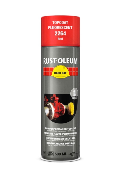 Afbeeldingen van RUST-OLEUM® Deklaag fluorescerend Hard Hat Deklaag fluor rood