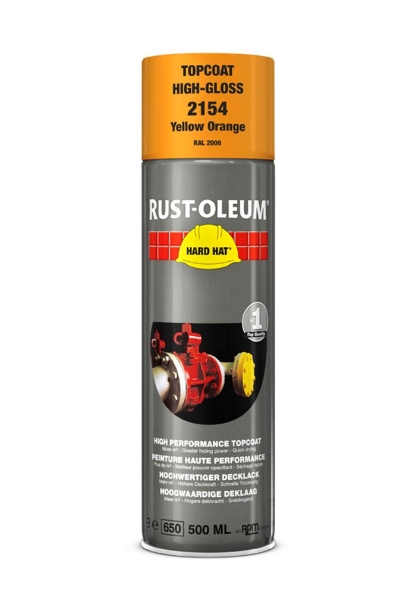Afbeeldingen van RUST-OLEUM® Deklaag Hard Hat, 500 ml, ral 2000, geel oranje  