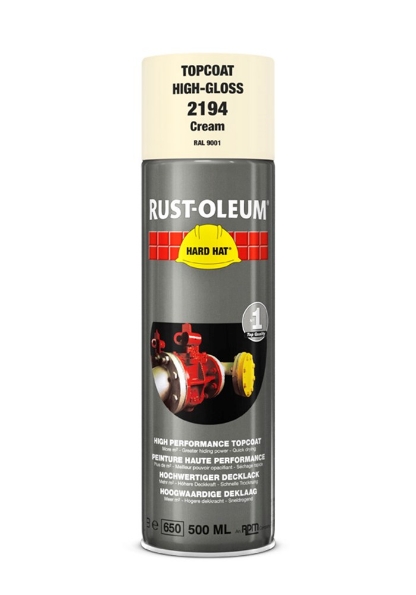 Afbeeldingen van RUST-OLEUM® Deklaag Hard Hat, 500 ml, ral 9001, creme wit  
