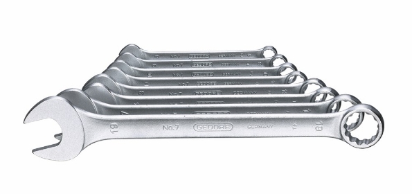 Afbeeldingen van GEDORE Ringsteeksleutel-set 7 8t/m19