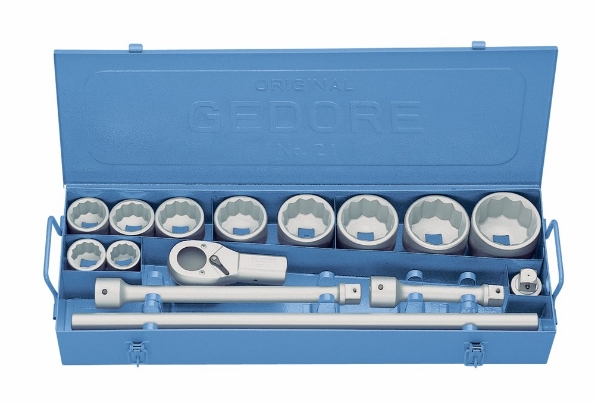 Afbeeldingen van GEDORE Dopsleutelset 1" 15-delig D 21 EMU-10 36-80mm