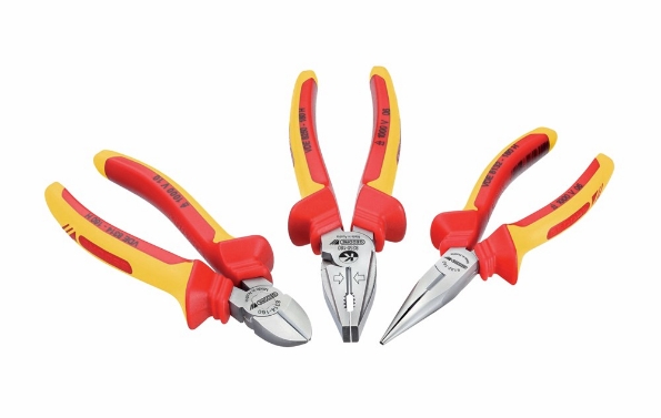 Afbeeldingen van GEDORE VDE-Tangenset met huls-isolatie 3-delig VDE S 8003 H