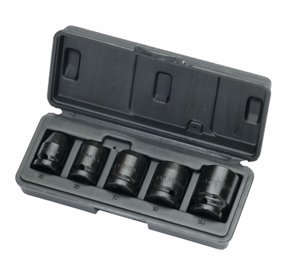 Afbeeldingen van GEDORE Slagmoerdopsleutelset 1/2" 5-delig K 19-028 10 t/m 24