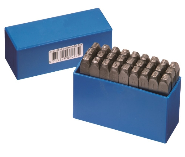 Afbeeldingen van GRAVUREM Slagletter set 8mm A-Z