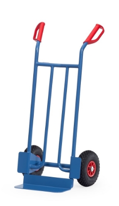 Afbeeldingen van Fetra Stalen steekwagen schep: 150x400mm Draagvermogen: 250 kg, massief rubber wielen