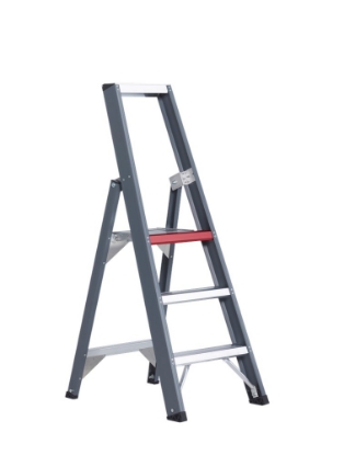 Afbeeldingen van Altrex Enkel oploopbare trap - aluminium (gecoat) Falco 1x3 treden