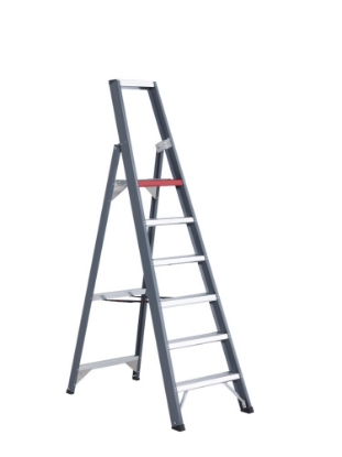 Afbeeldingen van Altrex Enkel oploopbare trap - aluminium (gecoat) Falco 1x6 treden