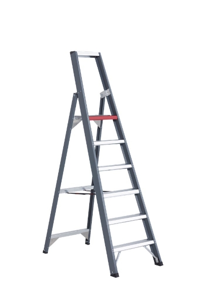 Afbeeldingen van Altrex Enkel oploopbare trap - aluminium (gecoat) Falco 1x6 treden