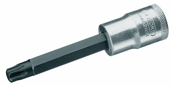 Afbeeldingen van GEDORE Dopsleutel-schroevendraaier 1/2" tbv inwendige TORX® schroeven, lang ITX 19 L T45
