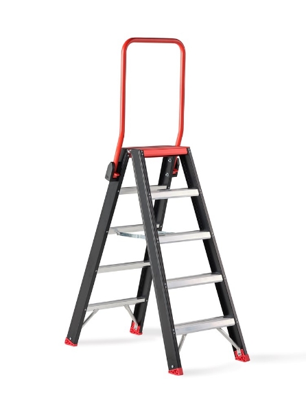 Afbeeldingen van Altrex Dubbel oploopbaar - aluminium trap (gecoat) Taurus 2x5 treden