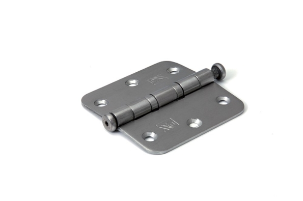 Afbeeldingen van DX Kogellagerscharnier rvs geborsteld 76x76x2.0mm, afgeronde hoeken