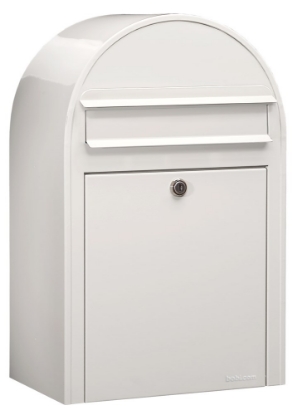 Afbeeldingen van Bobi Brievenbus staal verzinkt Classic RAL9016, Wit