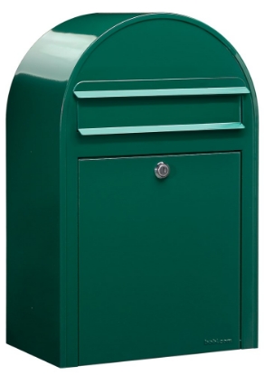 Afbeeldingen van Bobi Brievenbus staal verzinkt Classic RAL6005, Donkergroen