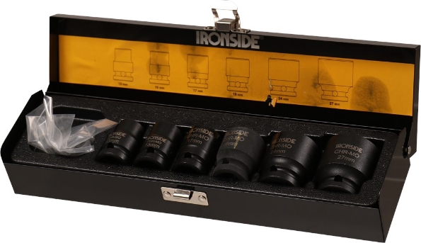 Afbeeldingen van Ironside Krachtdoppenset 1/2" 6-delig