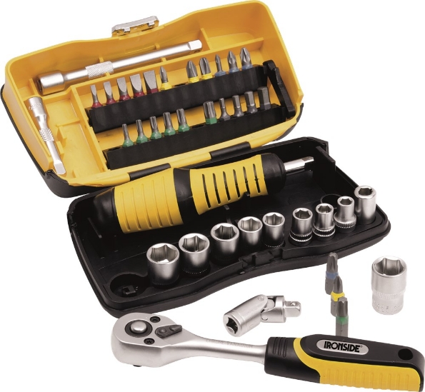 Afbeeldingen van Ironside Doppen-/bitset 39-delig 1/4"