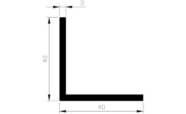 Afbeeldingen van AluArt Hoekprofiel  aluminium 3 meter 40x40x3mm