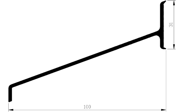 Afbeeldingen van AluArt Lekdorpel aluminium 5 meter 100mm