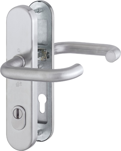 Afbeeldingen van HOPPE Veiligheids deurkrukgarnituur Paris pc92 rvs, e138z/3332za/3310, met kerntrekbeveiliging