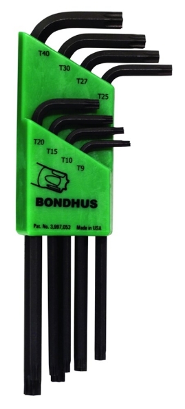 Afbeeldingen van Bondhus Stiftsleutelset Torx met geleiding, 8-delig, lang TR-TL8