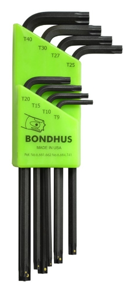 Afbeeldingen van Bondhus Haakse Torxsleutel PHTX8 T9-T40 8 delig