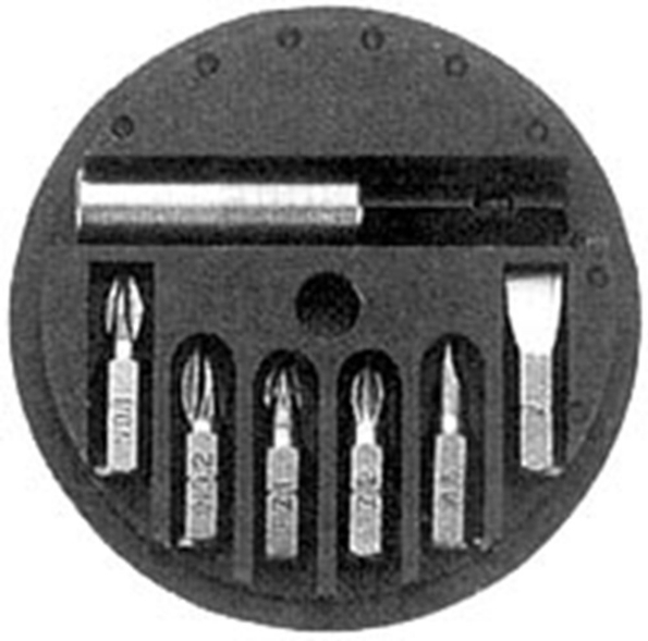 Afbeeldingen van Elzet Bitset 1/4'', 7-delig, magnetisch Economy