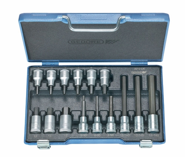 Afbeeldingen van GEDORE Dopsleutel-schroevendraaierset 1/2" 15-delig IN 19 LKM