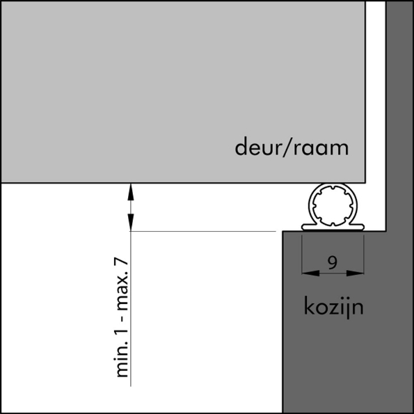 Afbeeldingen van Ellen Tochtband UNI DE BESTE ZW 6 f/nl 6 meter