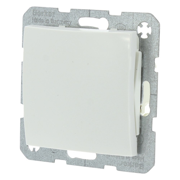 Afbeeldingen van Berker Schakelaar S1 inbouw kruis wit