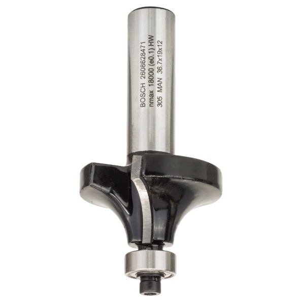 Afbeeldingen van Bosch Afrondprofielfrezen met aanlooplager, dubbelsnijdend hm r=12x19,0x12