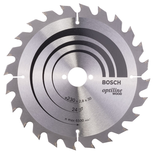 Afbeeldingen van Bosch Cirkelzaagblad Optiline Wood 230x30x24t