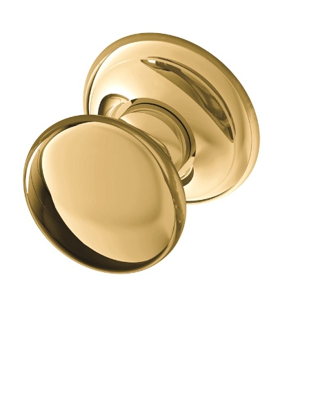 Afbeeldingen van Opentech Knop rozet rond Vast PVD Svezia gold pvd+