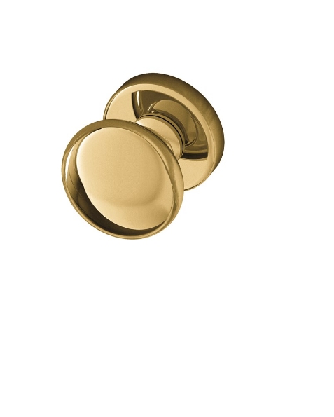 Afbeeldingen van Opentech Knop rozet rond Draaibaar PVD Daphne gold pvd+