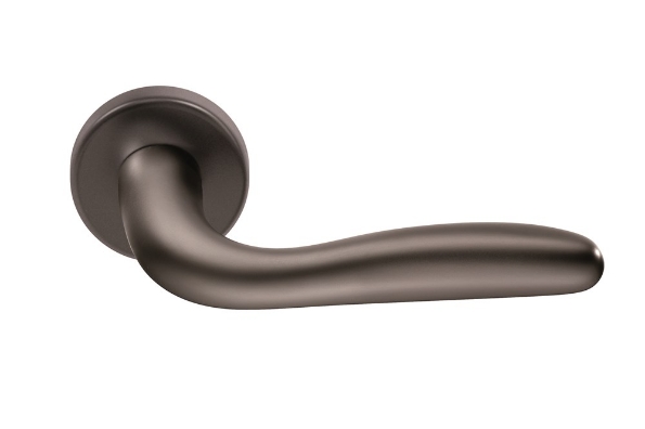 Afbeeldingen van Opentech Krukstel rond rozet PVD Geo Claq black pearl