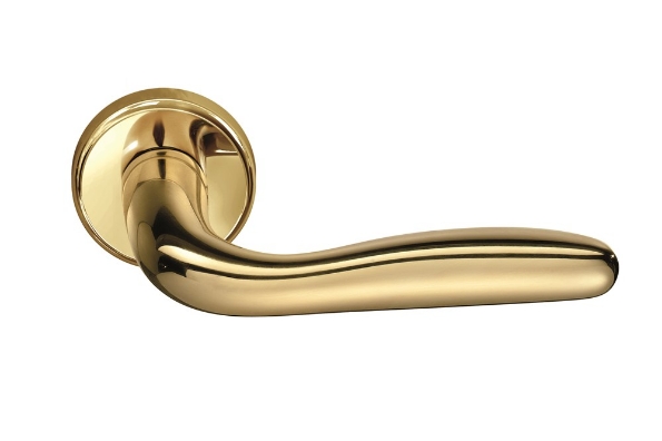 Afbeeldingen van Opentech Krukstel rond rozet PVD Geo Claq gold