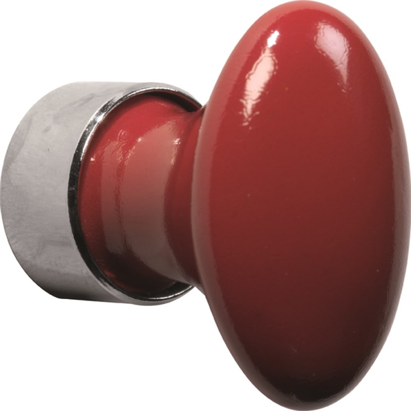 Afbeeldingen van Merigous Meubelknop Ovaal Uni 33mm porselein rood