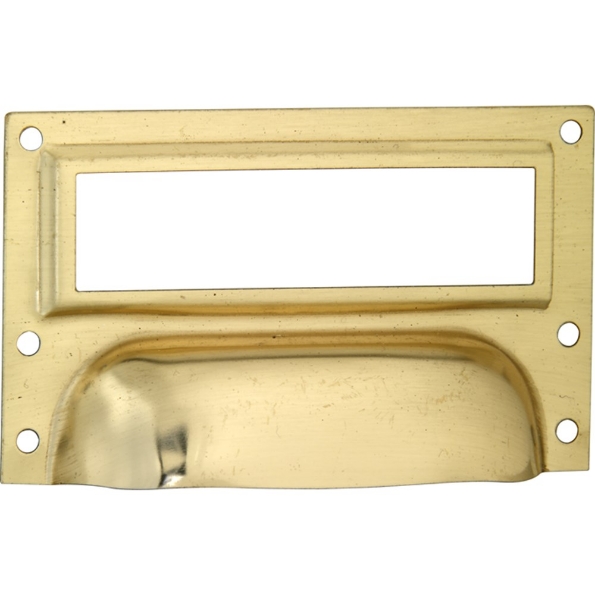 Afbeeldingen van Wallebroek Schelpgreep met etiketraam 73x43mm