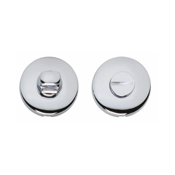 Afbeeldingen van INTERSTEEL Rozet met toilet-/badkamersluiting bol rond verdekt chroom 3163