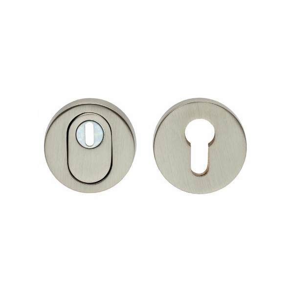 Afbeeldingen van INTERSTEEL Veiligheidsrozet SKG3 met kerntrekbeveiliging nikkel mat 3751