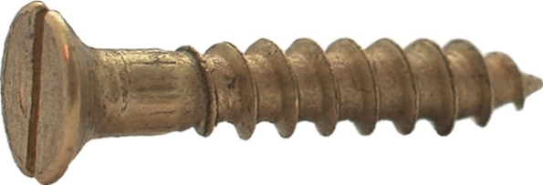 Afbeeldingen van Kelfort houtschroef messing, met verzonken kop en zaagsnede  2.5x20