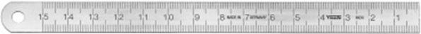 Afbeeldingen van Vogel Liniaal rvs 0,5x13x150mm