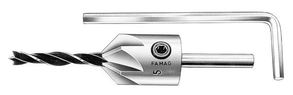 Afbeeldingen van Famag Opsteekverzinker WS, met houtspiraalboor 3573 4x16