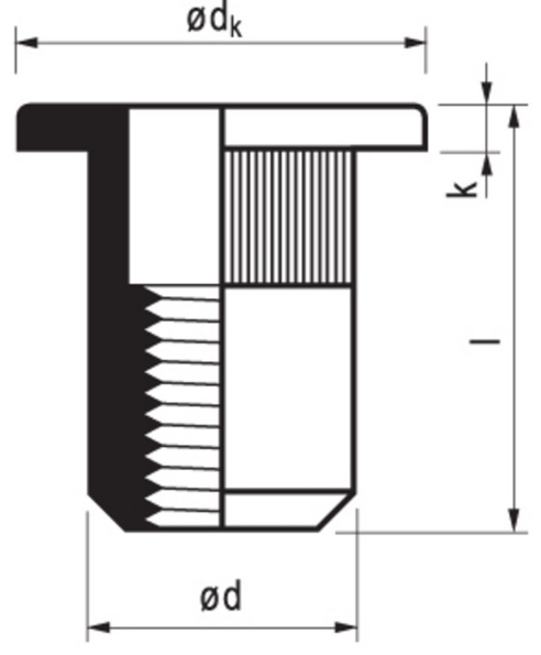 Afbeeldingen van Masterfix Blindklinkmoer MASTERGRIP staal (verzinkt) open type/cilinderkop MFX 23-CO M3