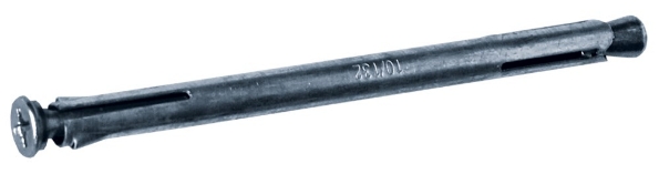Afbeeldingen van QZ Metalen kozijnpluggen met geborgde conus platkop (staal verzinkt) QZ 854 10x112mm