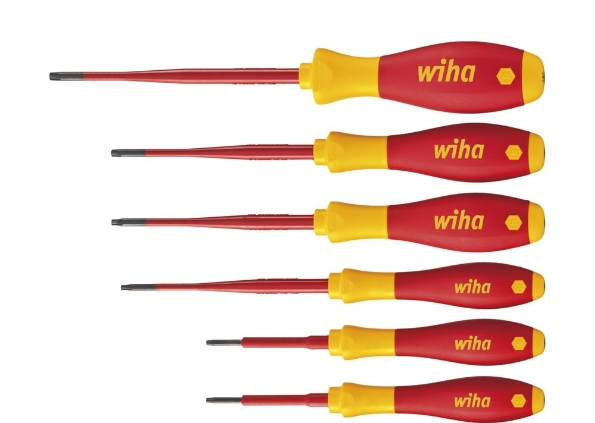 Afbeeldingen van Wiha Schroevendraaierset SoftFinish electric slimFix TORX® 6-delig 3251 K6