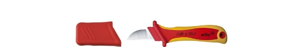Afbeeldingen van Wiha Ontmantelingsmes recht snijvlak voor ronde kabel in blister 246 80 SB