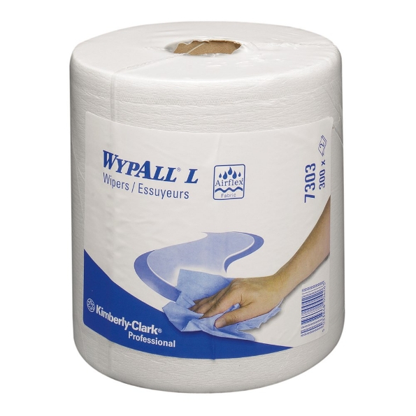 Afbeeldingen van Kimberly Clark Poetsdoek L30  7303 (6X300) Wypall L25 7303