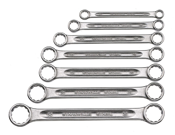 Afbeeldingen van Stahlwille Set platte ringsleutels 21/7 7 delig