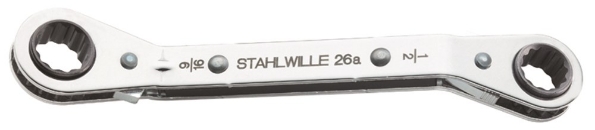 Afbeeldingen van Stahlwille Ringratelsleutel gebogen 26A-3/8X7/16"