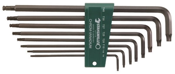 Afbeeldingen van Stahlwille Set lange inbussleutels Torx kogelkop 10771/8