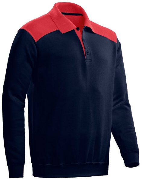 Afbeeldingen van Santino Polosweater Tesla navy/rood 2XL